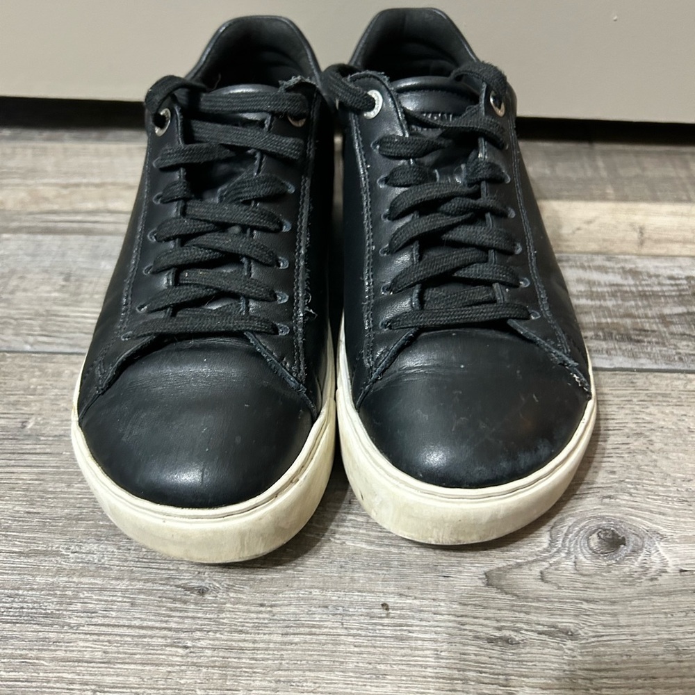 Birkenstock bend low Black Leather Low-Top Sneakers with Off-White Sole cork - Picture 3 of 13